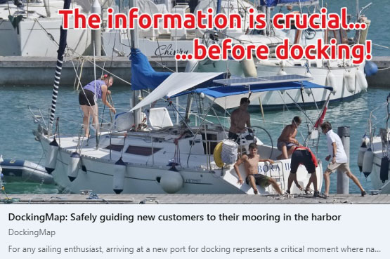 DockingMap: Safely guiding new customers to their mooring in the harbor